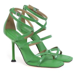 Sandalo Michael Kors Imany Strappy in vernice con tacco 105 mm