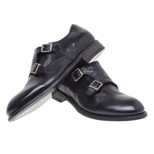Scarpa doppia fibbia Sturlini Firenze in pelle