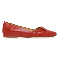 Scarpa Viola Ricci in pelle con annodatura