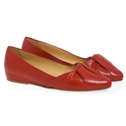 Scarpa Viola Ricci in pelle con annodatura