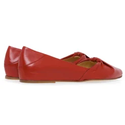 Scarpa Viola Ricci in pelle con annodatura