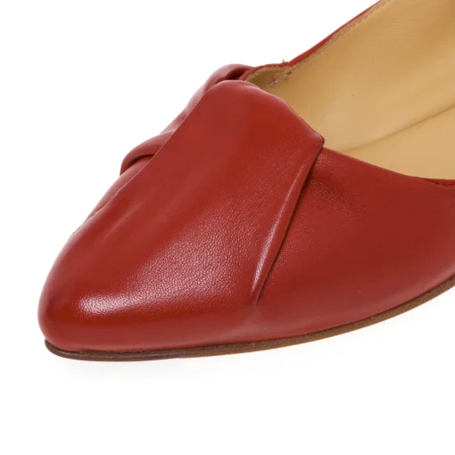 Scarpa Viola Ricci in pelle con annodatura