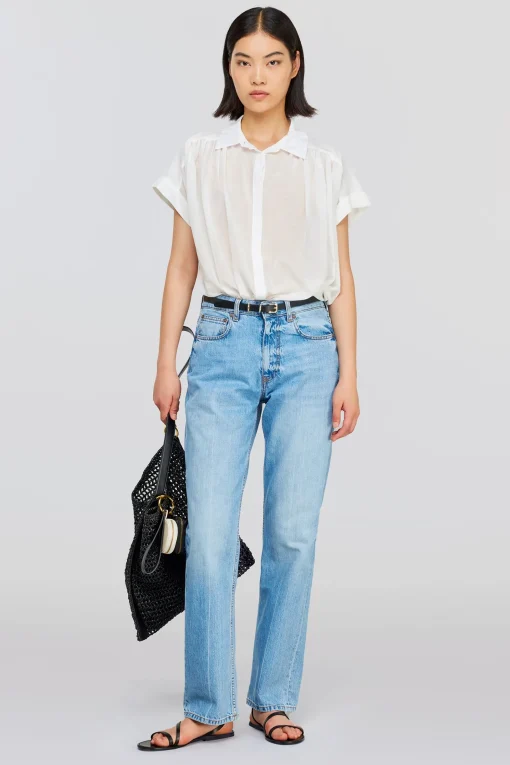 Semicouture blusa Cassiopea in mussola di cotone