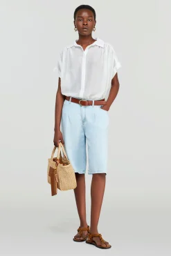 Semicouture blusa Cassiopea in mussola di cotone