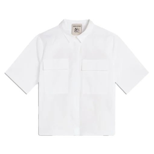 Semicouture camicia Elea in cotone a manica corta