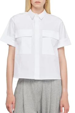 Semicouture camicia Elea in cotone a manica corta