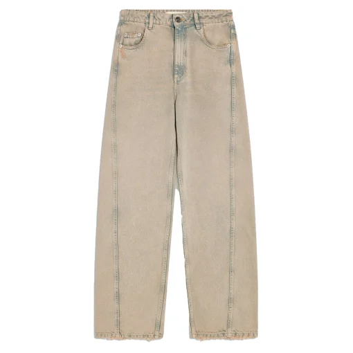 Semicouture panatlone Alexia in denim con lavaggio dirty