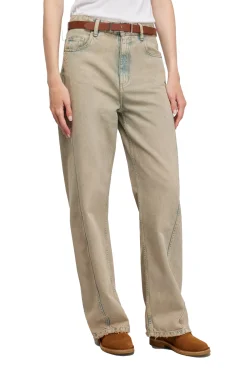 Semicouture panatlone Alexia in denim con lavaggio dirty