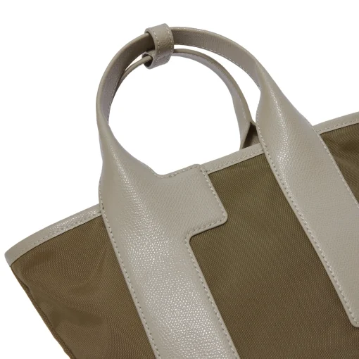 Shopping Furla Piuma S Tote in pelle e tessuto