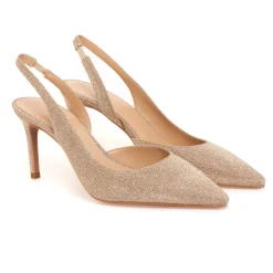 Sling back Michael Kors "Alina Flex" in lurex con tacco 75 mm