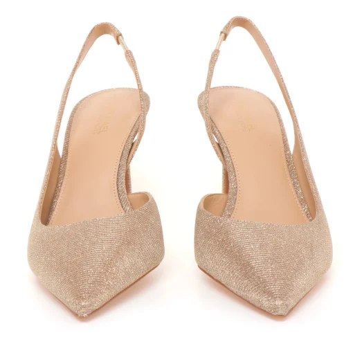 Sling back Michael Kors "Alina Flex" in lurex con tacco 75 mm