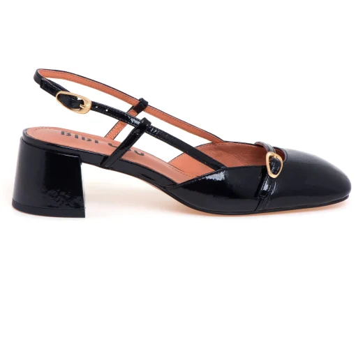 Sling-back Bibi Lou in pelle lucida con tacco 50 mm