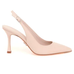 Sling-back Sergio Levantesi in pelle con tacco 8,5 cm