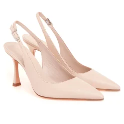 Sling-back Sergio Levantesi in pelle con tacco 8,5 cm
