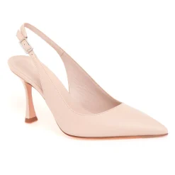 Sling-back Sergio Levantesi in pelle con tacco 8,5 cm