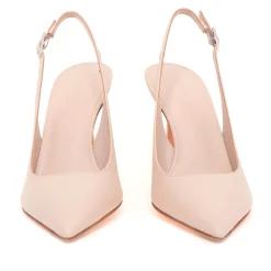 Sling-back Sergio Levantesi in pelle con tacco 8,5 cm