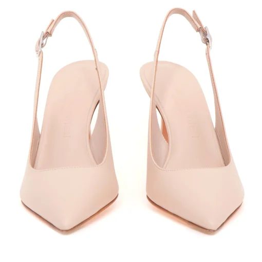 Sling-back Sergio Levantesi in pelle con tacco 8,5 cm