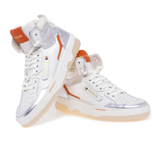 Sneaker alta Barracuda 'Earving' in pelle e camoscio