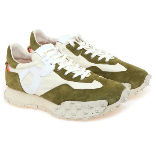 Sneaker Barracuda "Impact" in camoscio  e tessuto