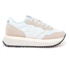 Sneaker Big Ally Flower in camoscio e tessuto ricamato