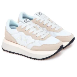 Sneaker Big Ally Flower in camoscio e tessuto ricamato