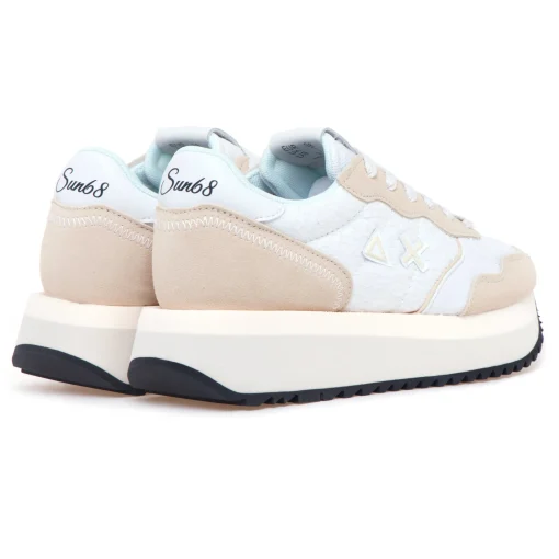 Sneaker Big Ally Flower in camoscio e tessuto ricamato