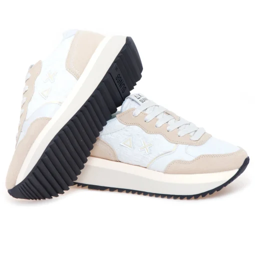 Sneaker Big Ally Flower in camoscio e tessuto ricamato