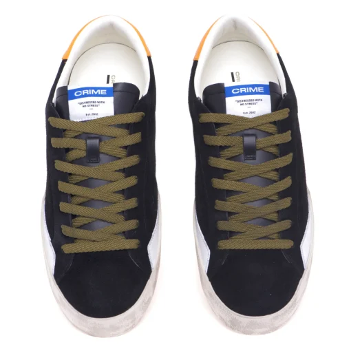 Sneaker Crime London "Distressed" in camoscio