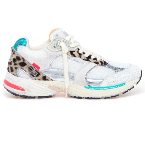 Sneaker Crime London Fugitive in tessuto e camoscio