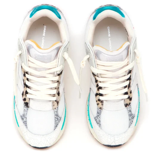 Sneaker Crime London Fugitive in tessuto e camoscio
