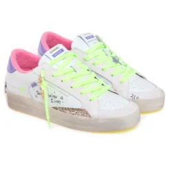 Sneaker Crime London "Skate Deluxe" in pelle e glitter