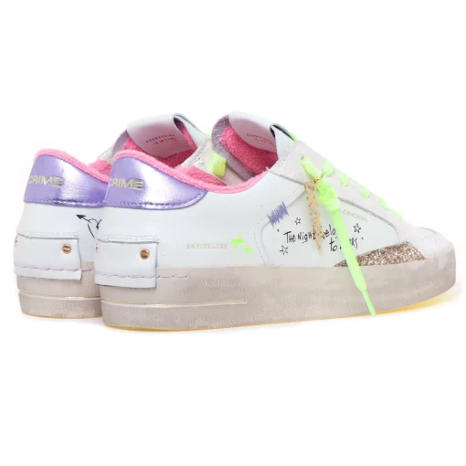 Sneaker Crime London "Skate Deluxe" in pelle e glitter