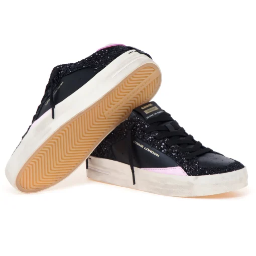 Sneaker Crime London "Skate Deluxe" in pelle e glitter