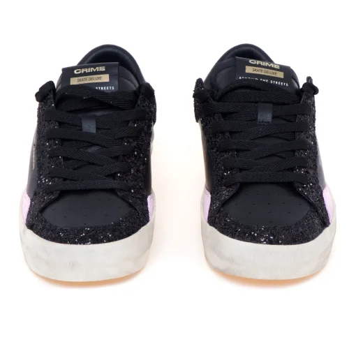 Sneaker Crime London "Skate Deluxe" in pelle e glitter