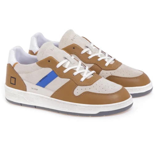 Sneaker D.A.T.E. Court 2.0 Pop in camoscio e pelle