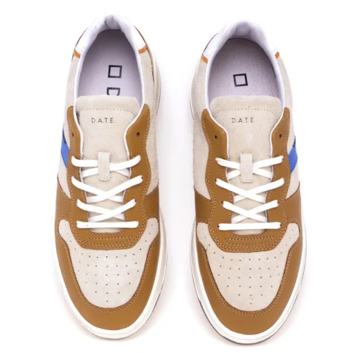 Sneaker D.A.T.E. Court 2.0 Pop in camoscio e pelle
