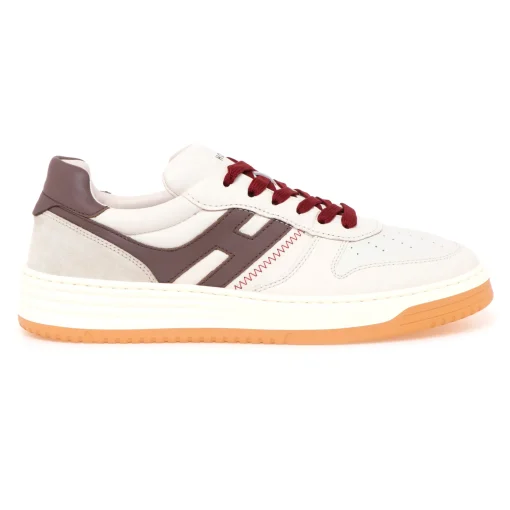 Sneaker Hogan Basket H630 in pelle  BURRO - FANGO