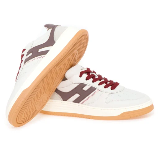 Sneaker Hogan Basket H630 in pelle  BURRO - FANGO