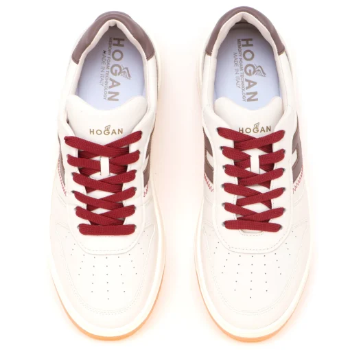 Sneaker Hogan Basket H630 in pelle  BURRO - FANGO