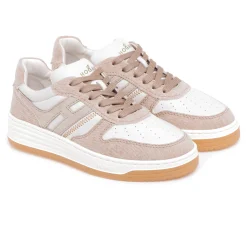 Sneaker Hogan H630 basket low in pelle e canvas
