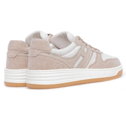 Sneaker Hogan H630 basket low in pelle e canvas