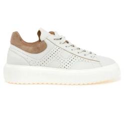 Sneaker Hogan H-Stripe in pelle sfoderata con "H" forata