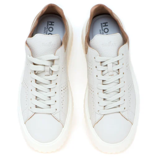 Sneaker Hogan H-Stripe in pelle sfoderata con "H" forata