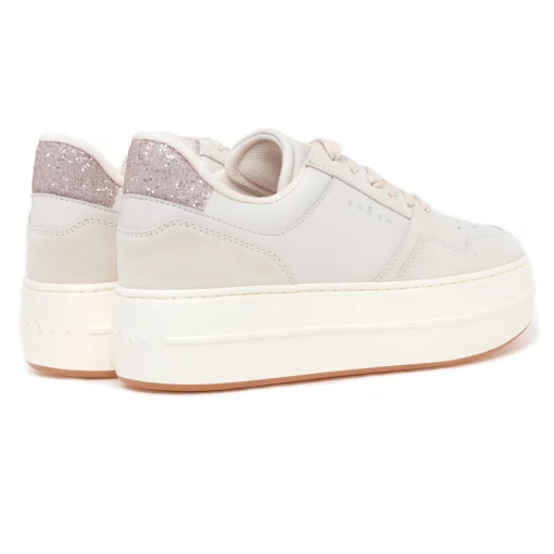 Sneaker Hogan Skyscraper in pelle e camoscio con maxi pltaform