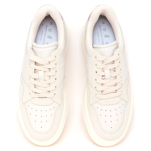 Sneaker Hogan Skyscraper in pelle e camoscio con maxi pltaform