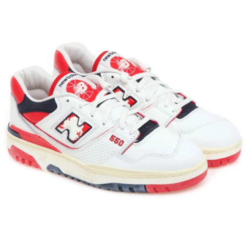 Sneaker New Balance 550 in pelle effetto vintage