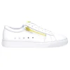 Sneaker Paciotti 4US in pelle con zip fluo