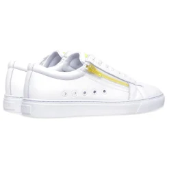 Sneaker Paciotti 4US in pelle con zip fluo