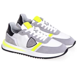 Sneaker Philippe Model Tropez 2.1 in camoscio e tessuto