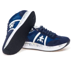Sneaker Premiata Conny in camoscio e tessuto retinato